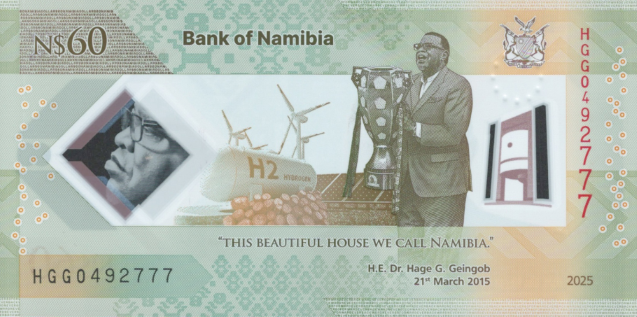 (588) ** PNew (PN19) Namibia - 60 Dollars (2025) (Comm.)